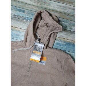 Ariat Womens Rebar Skill Set 1/2 Quarter Zip Hoodie Dark Oatmeal Size XXL/TTG